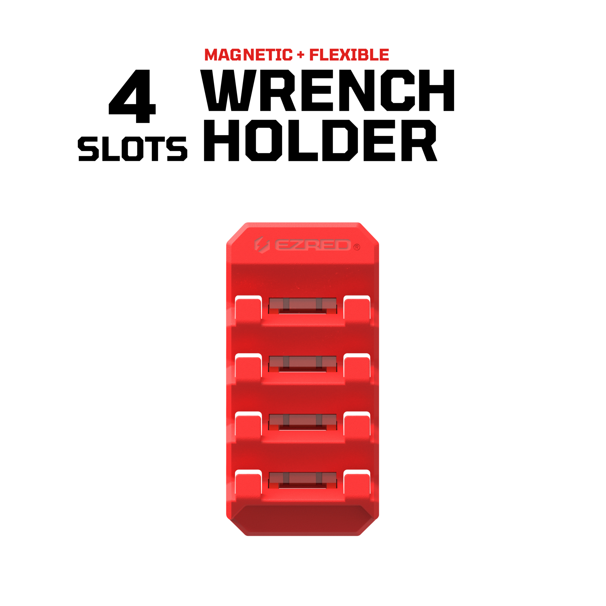 EZRED 4-Slot Magnetic Wrench Holder